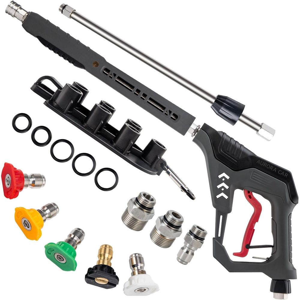 Power Washer Gun Replacement - Waschpistole mit Drehgelenk, Ersatz-Verlängerungsstange | 5000PSI