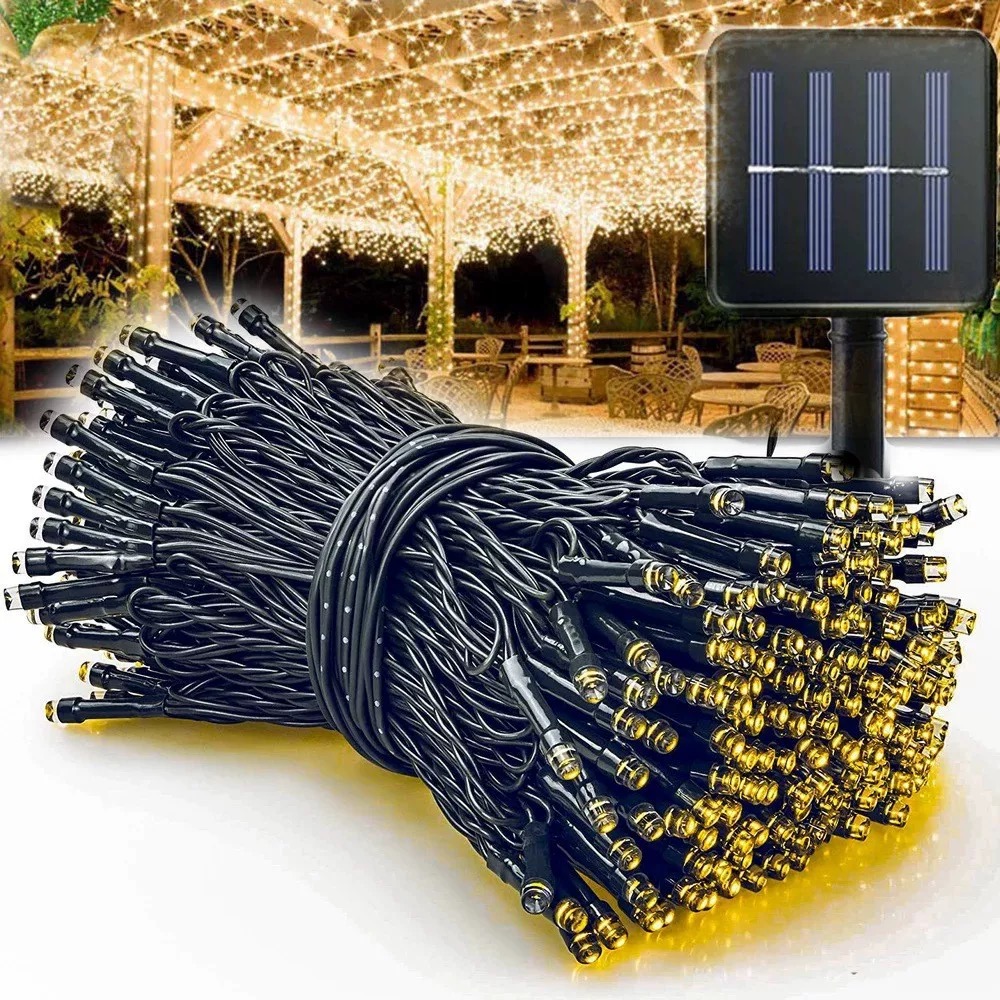 Outdoor Solar Power Xmas Lights - Solarbetriebene Lichterkette für den Garten, Weihnachten,