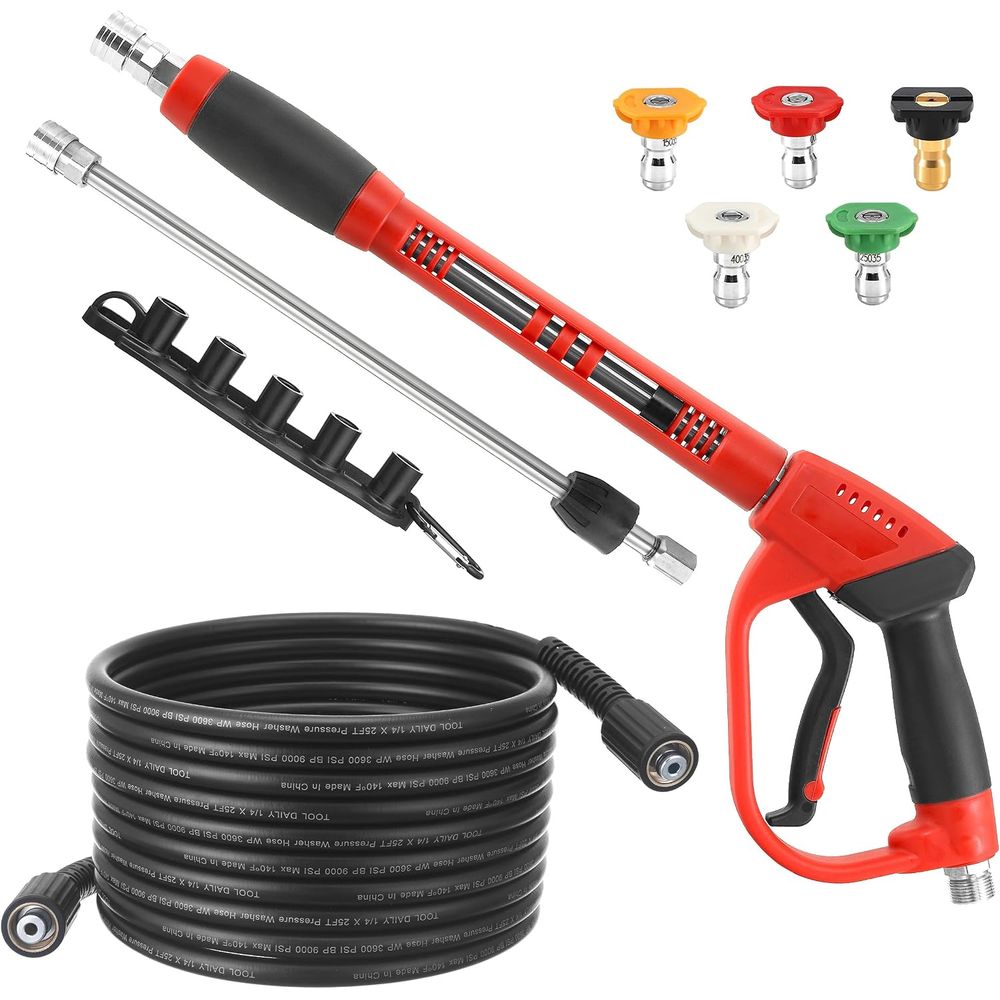 Power Washer Gun Replacement - Hochdruckreiniger-Pistole und Schlauch-Set, 25 Fuß Hochdruckreiniger-Schlauch