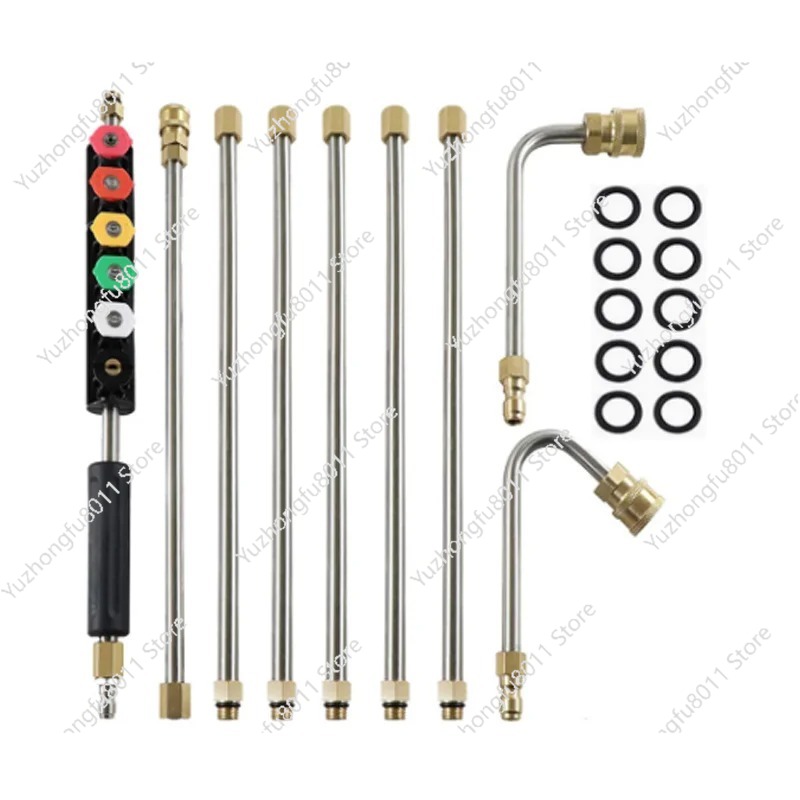 Power Washer Gun Replacement - Hochdruckreiniger-Verlängerungsstange, Hochdruckreiniger-Dachrinnenreinigungswerkzeug, Teleskop-Ersatzdüse, Fensterreinigungsdüsen, 9er-Pack