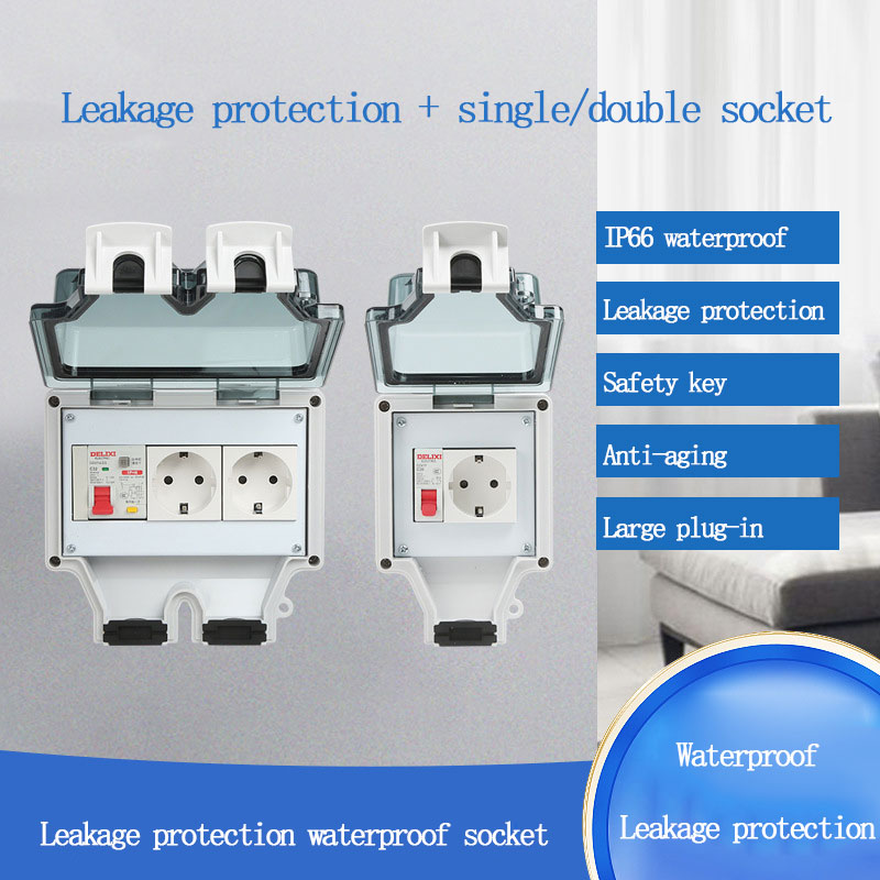 Outdoor Usb Power Outlet - Wasserdichte Außensteckdose Typ 86 mit Fehlerstromschutzschalter