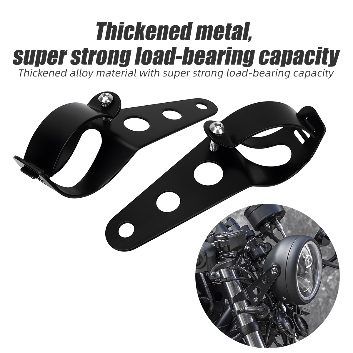 Outdoor Power Xtreme - Universelle Motorrad-Scheinwerferhalterung 28-36mm 35-43mm Verstellbare Gabelhalterung