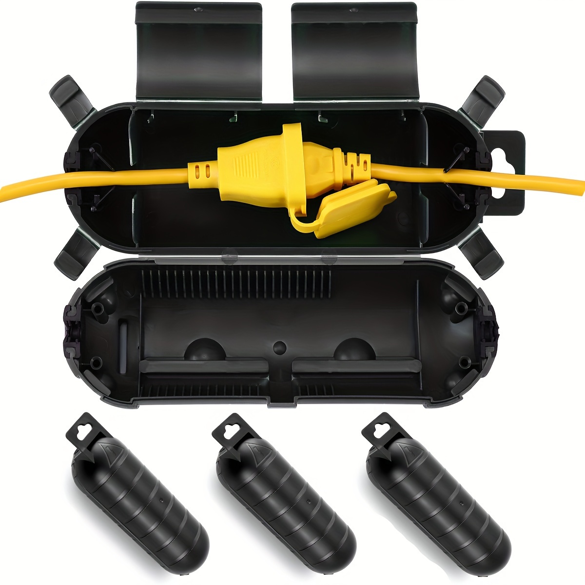 Outdoor Power Hub - Verlängerungskabel, Steckeranschluss, schützende Sicherheitsabdeckung, wasserabweisend, für