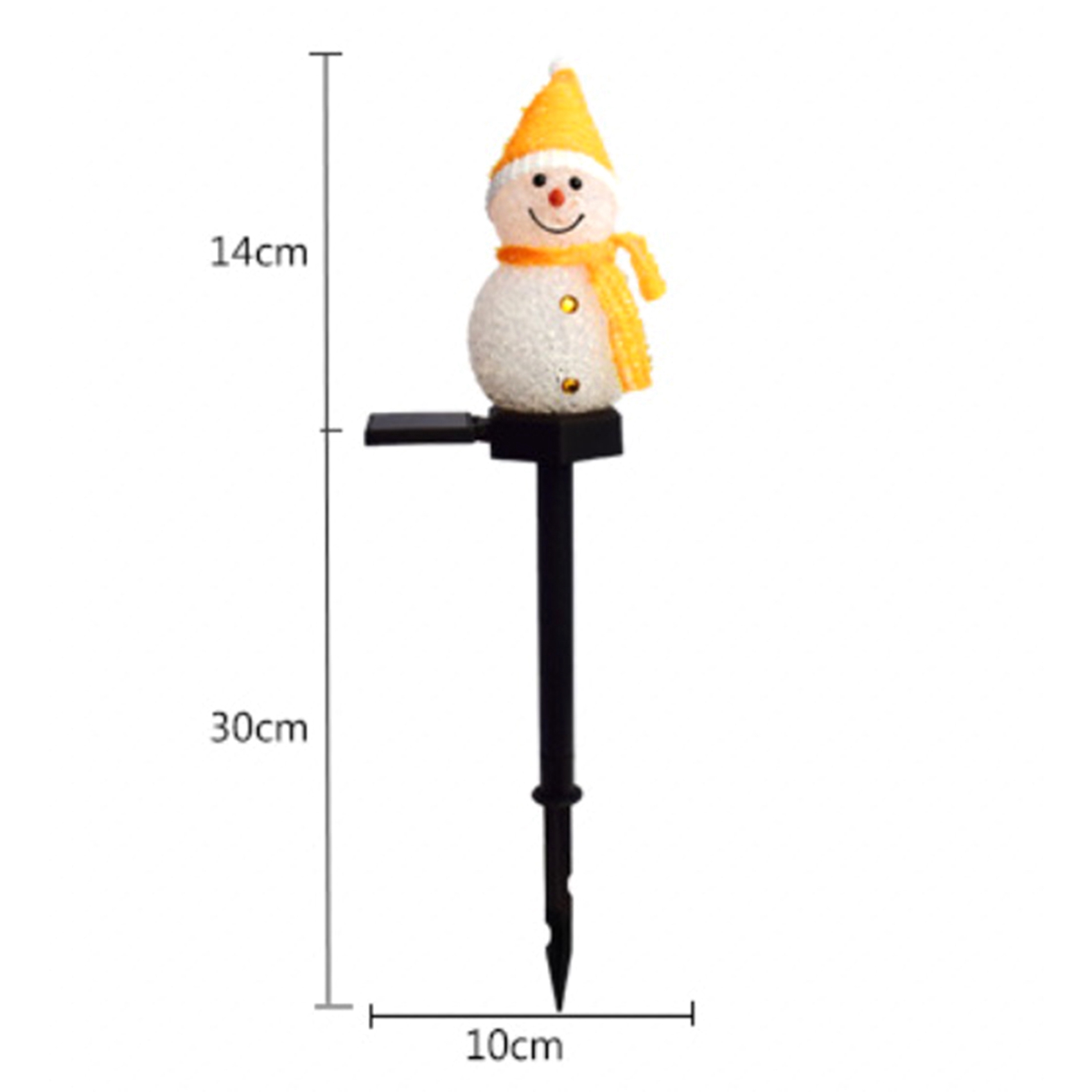 Outdoor Solar Power Xmas Lights - ABAH-Schneemann Solarleuchten Weihnachten Solarbetriebene LED-Schneemann-Lichtdekoration Outdoor