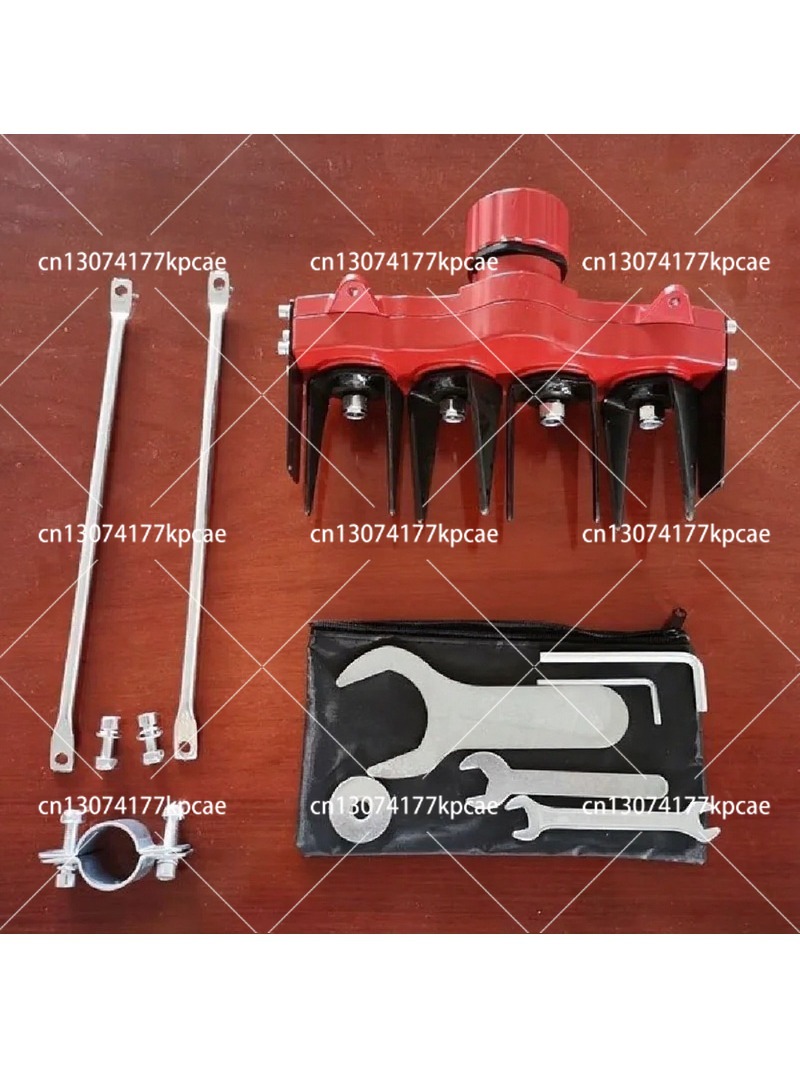 Garden Tiller Mini - Universeller Mehrzahn-Arbeitskopf, 2/4-Klingen Bodenfräsen-Zubehör für Garten-Trimmgeräte