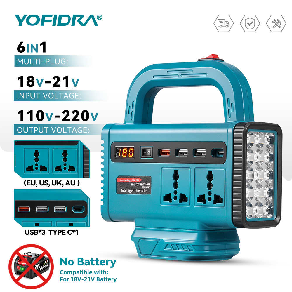 Outdoor Usb Power Outlet - YOFIDRA 220V Tragbarer Stromwechselrichter, Notstromversorgung für