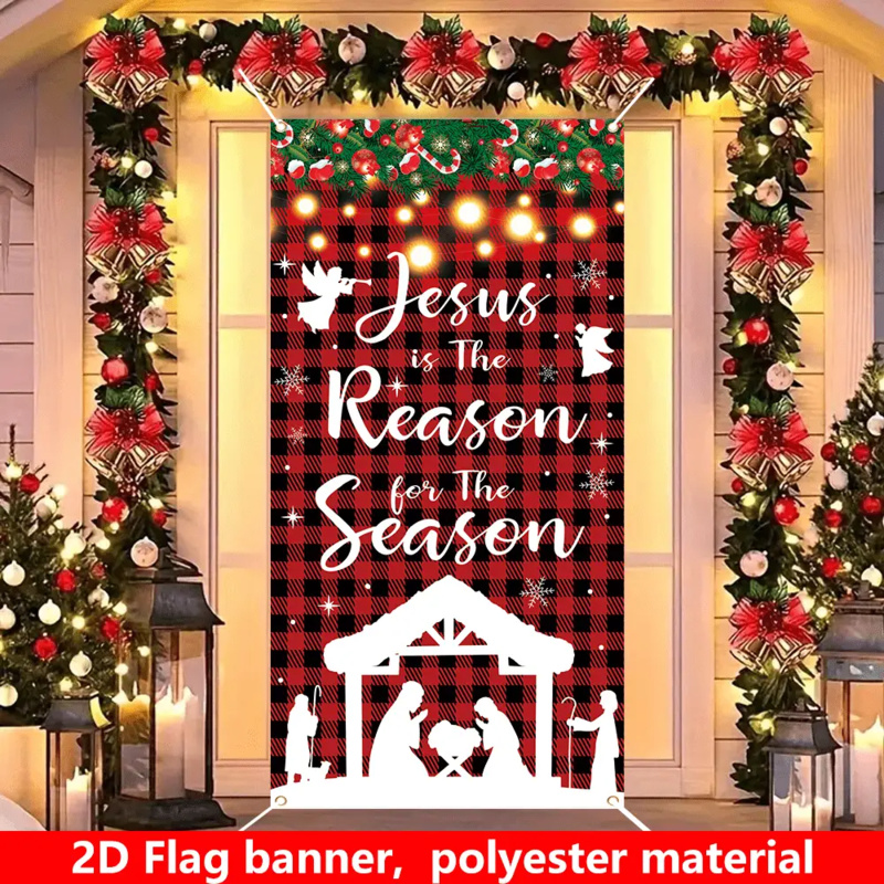 Outdoor Power For Wedding - 1 Stück 2D flach, festliches Weihnachts-Veranda-Banner