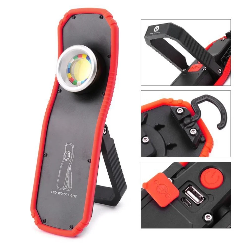 Outdoor Power Repair - Tragbare LED-Taschenlampe, 60 W, COB, magnetisches