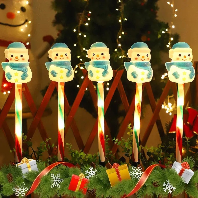 Outdoor Solar Power Xmas Lights - Weihnachtliche solarbetriebene LED-Lampe mit Weihnachtsmann und