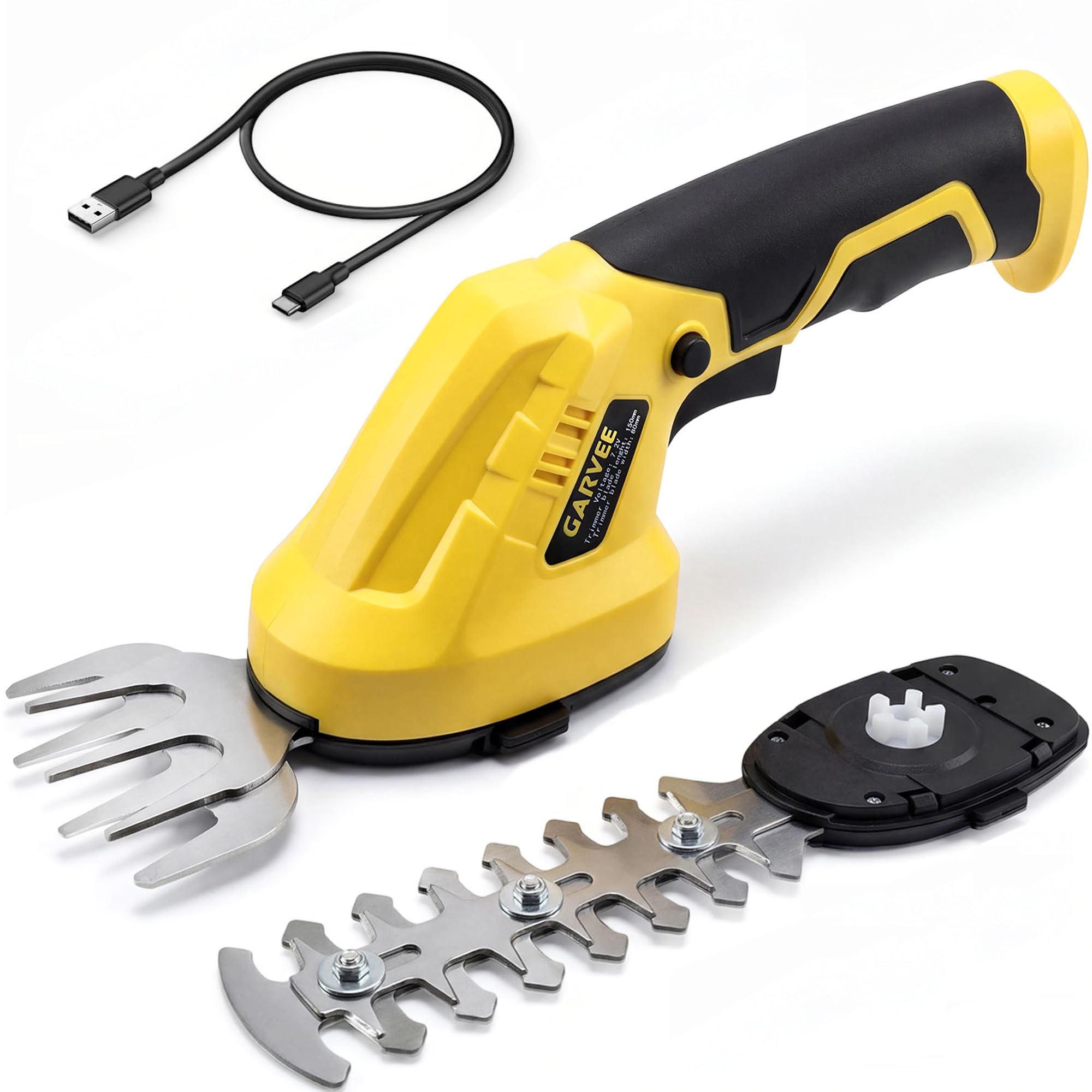 Hedge Trimmer Cordless - 2-in-1 Kabelloser Grasschneider und Heckenschere, Wiederaufladbarer