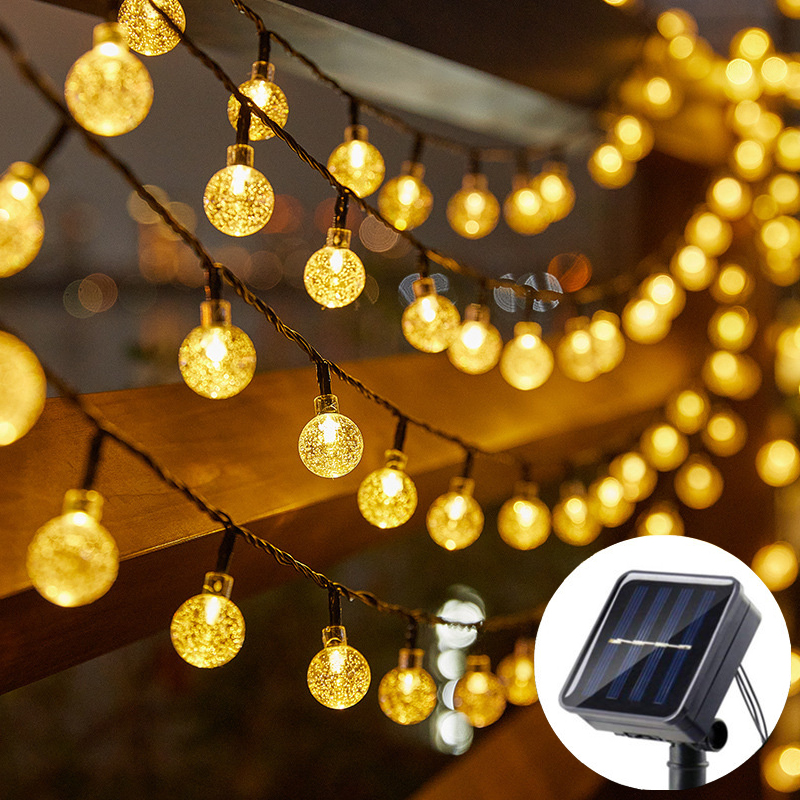 Outdoor Power For Wedding - 20/50/100 LED Solar-Kristallkugel-Lichterkette Hochzeitsgirlande Feenlampe für