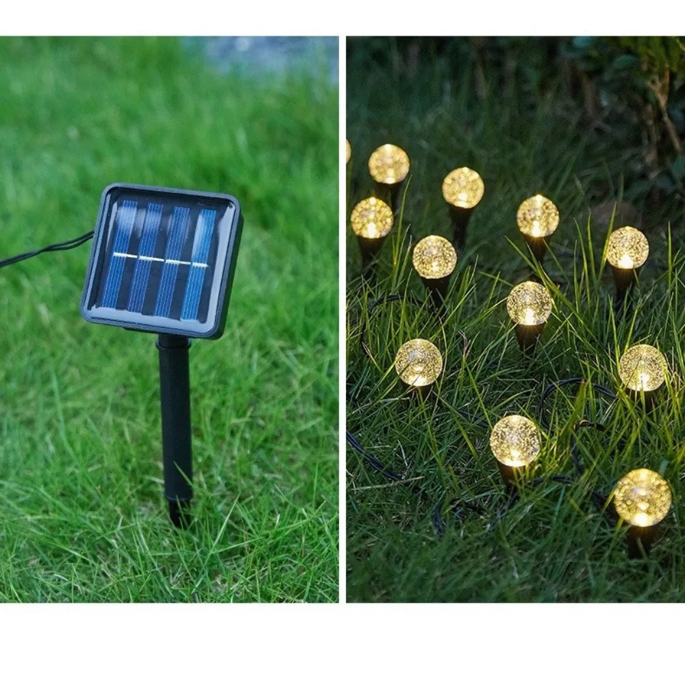 Outdoor Solar Power Xmas Lights - Solarbetriebene 5M 20LED Außen-Rasenlichterkette Wasserdichte Gartenlampe
