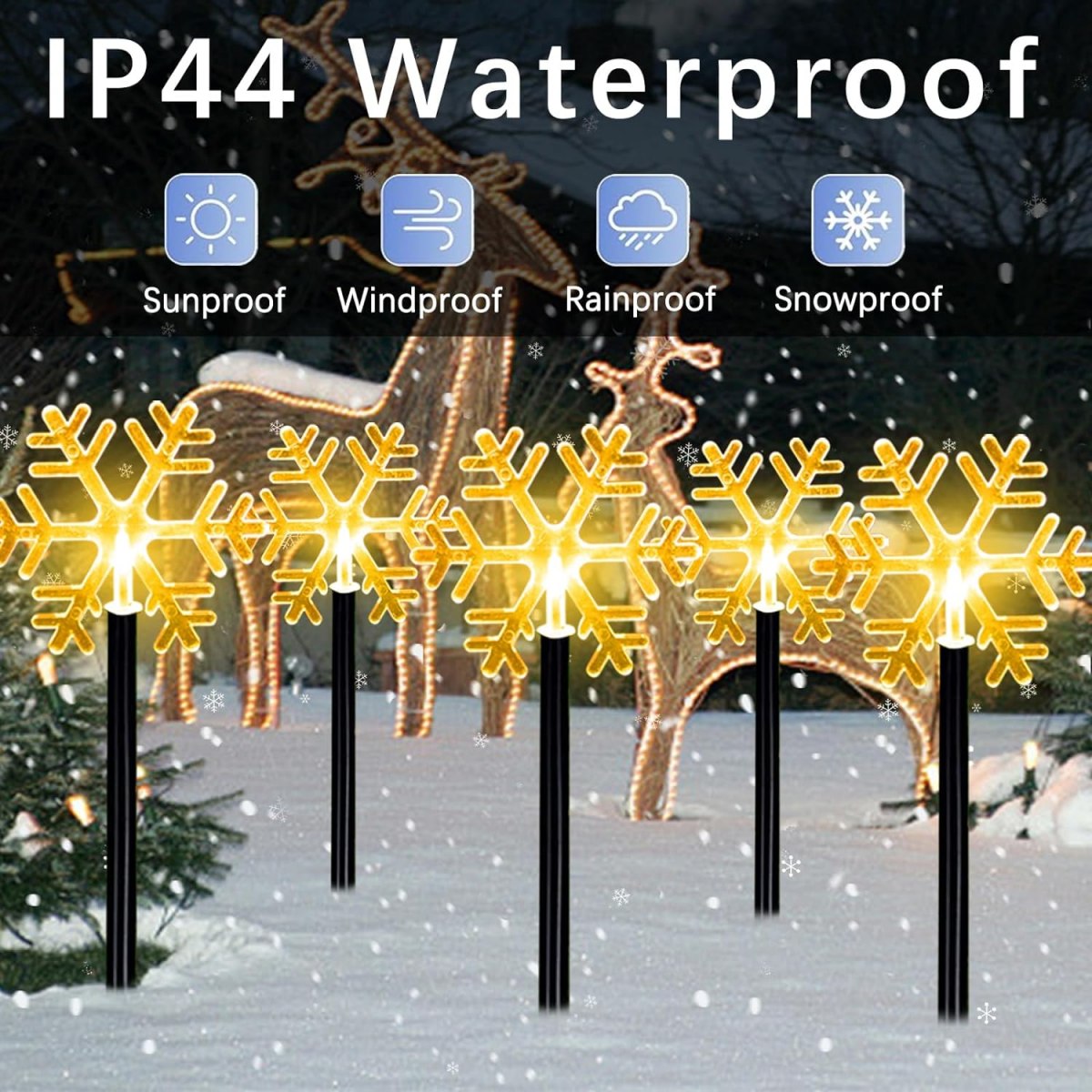 5 Stück Weihnachts-Wege-Lichte – Outdoor Solar Power Xmas Lights Bewertung und Preis