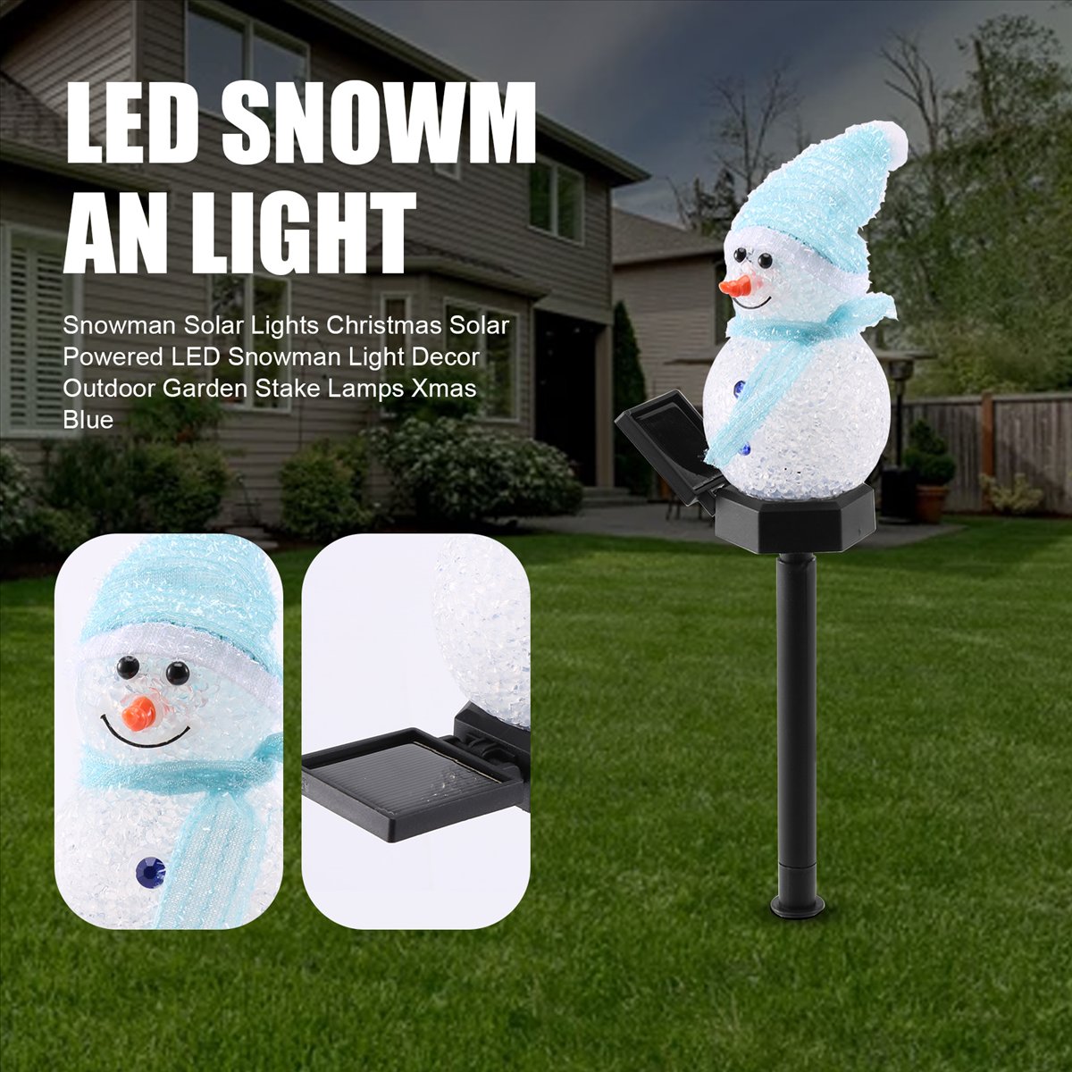 Sorglos – Schneemann-Solarleuc – Outdoor Solar Power Xmas Lights Bewertung und Preis
