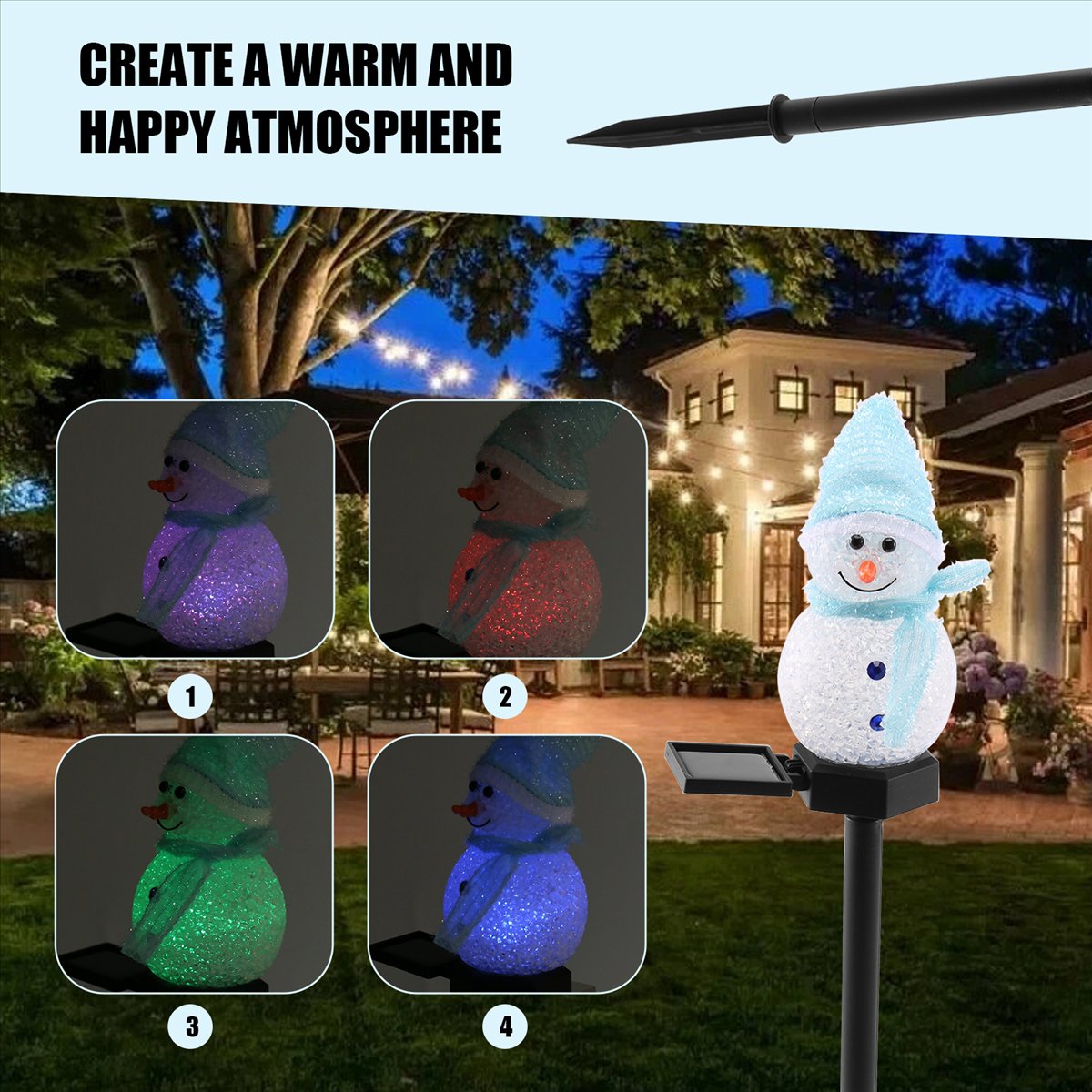 Sorglos – Schneemann-Solarleuc – Outdoor Solar Power Xmas Lights Bewertung und Preis
