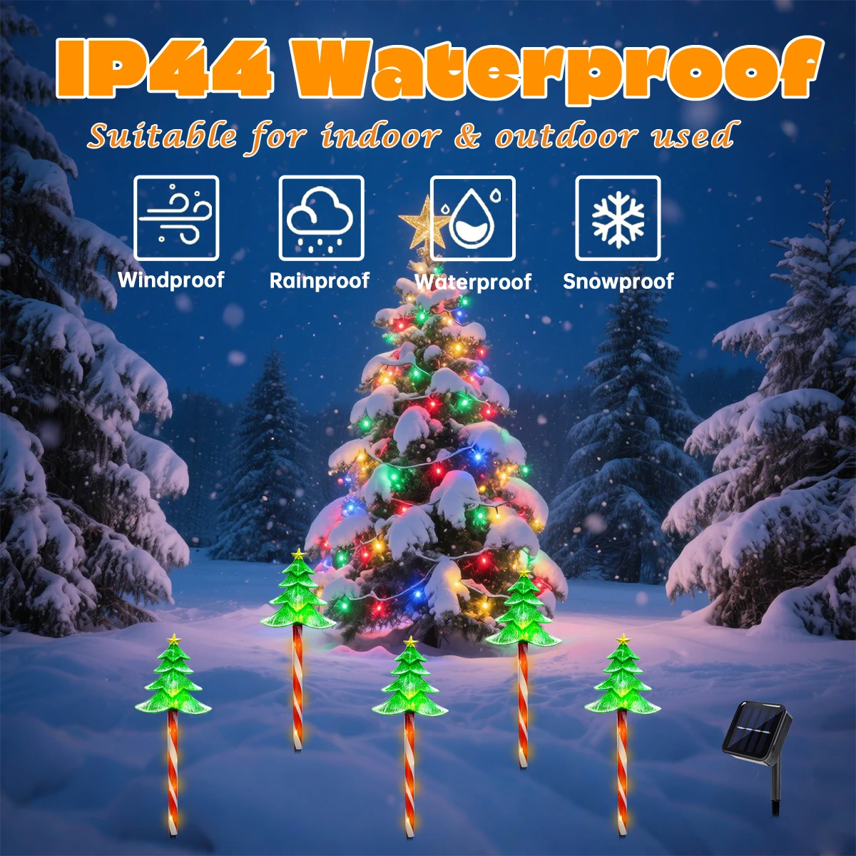 Pop 5 teile/satz LED Weihnacht – Outdoor Solar Power Xmas Lights Bewertung und Preis