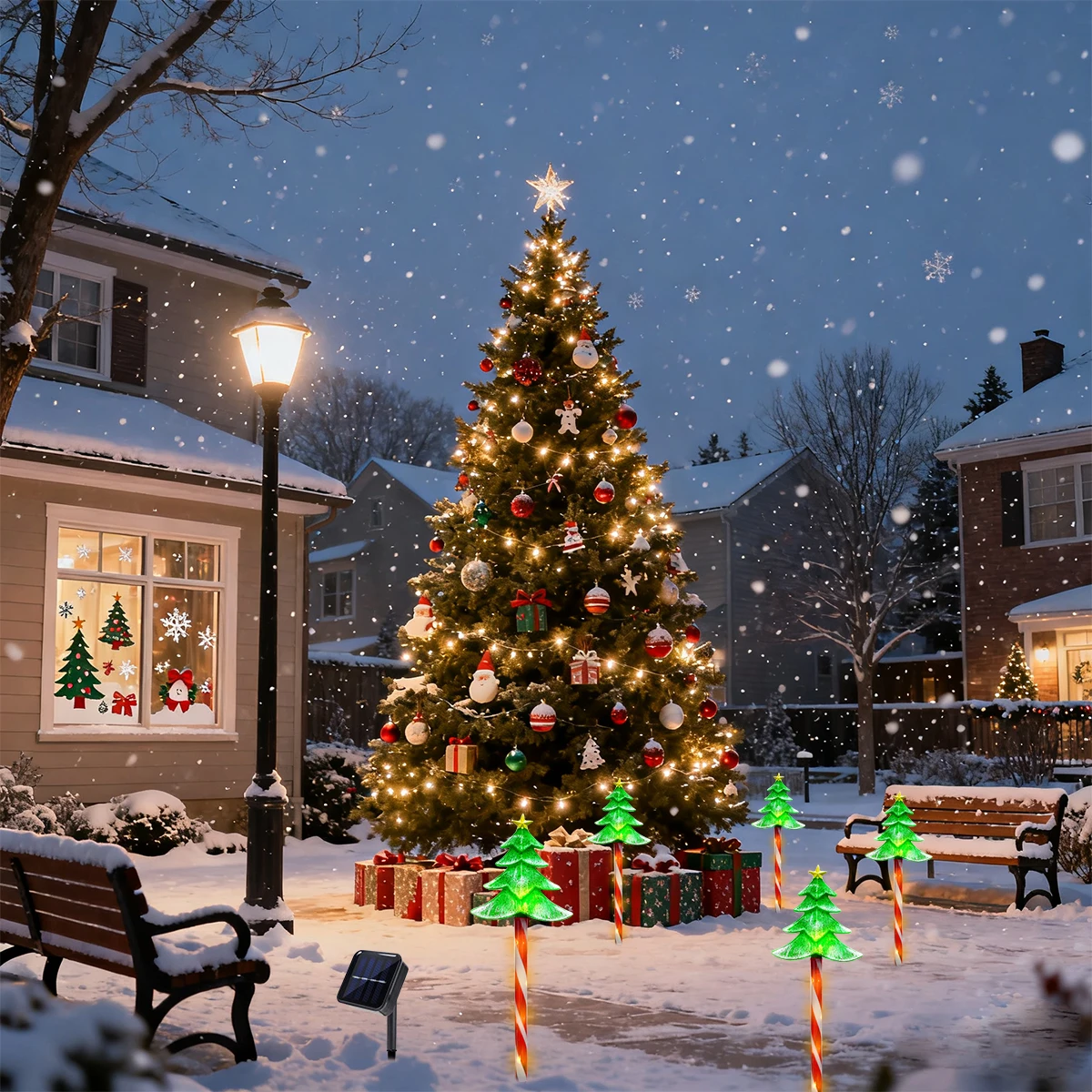 Pop 5 teile/satz LED Weihnacht – Outdoor Solar Power Xmas Lights Bewertung und Preis