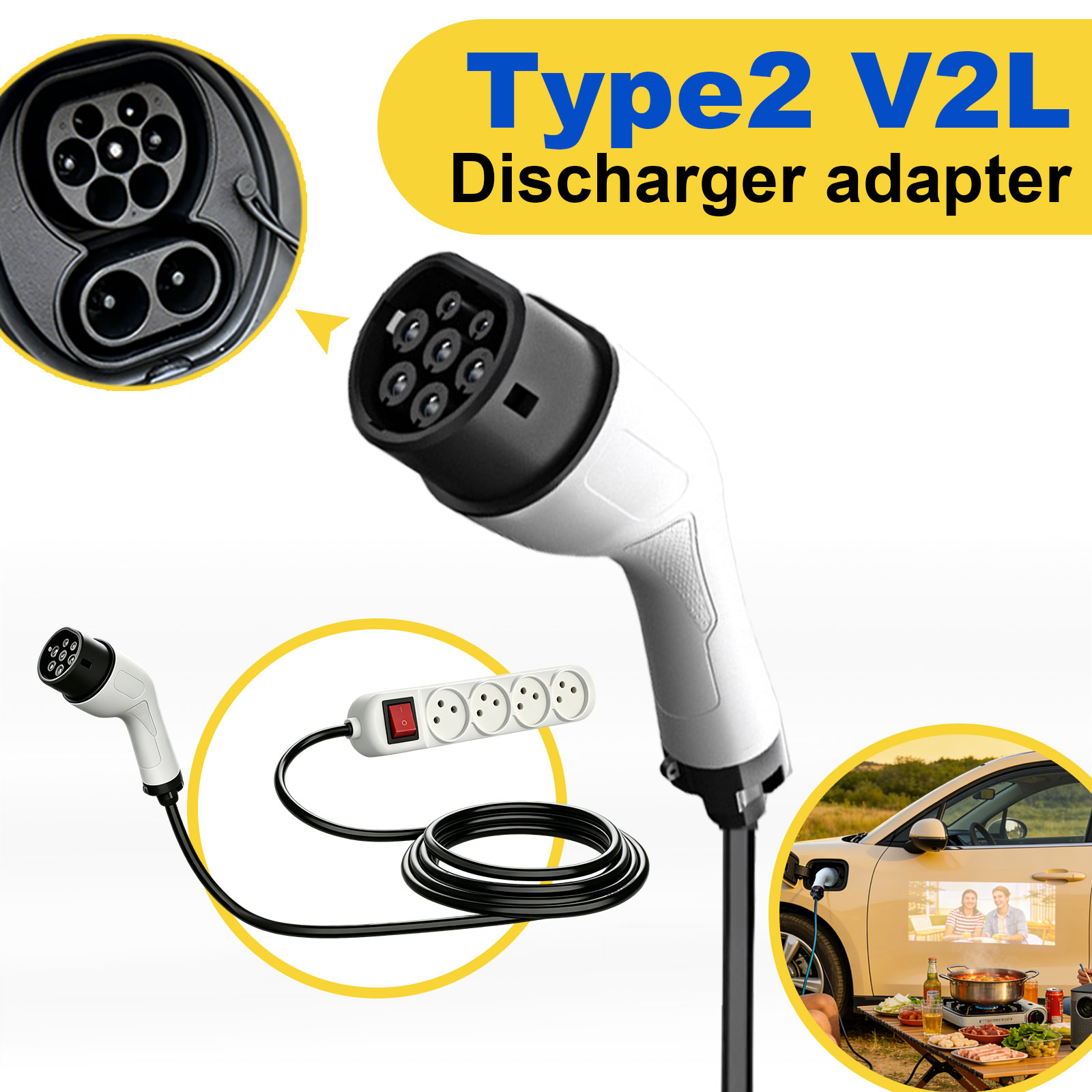 Typ2 V2L Entladeadapter Israel – Outdoor Power Hub Bewertung und Preis